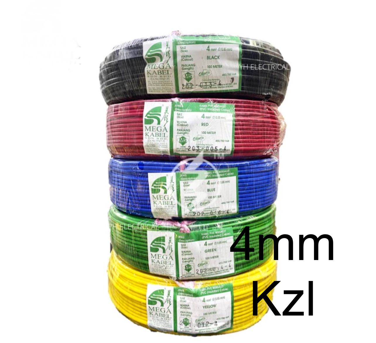 Mega Cable MEGA PVC CABLE 4MM 100m per roll