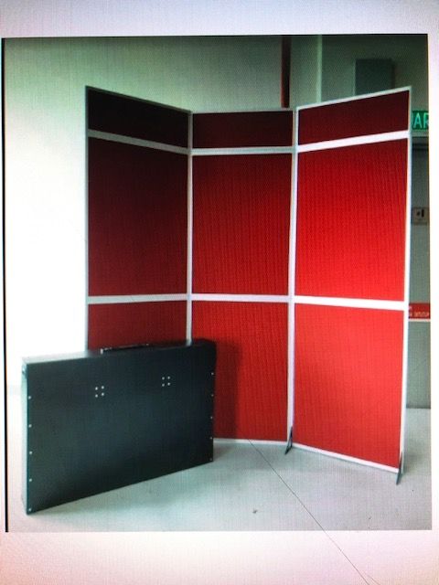 QS 6 panel Display Board with header and stand