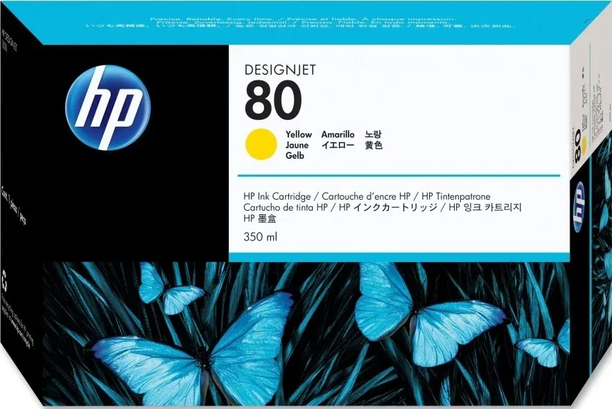 Genuine Malaysia HP Warranty - HP 80 Yellow 350ml Ink Cartridge