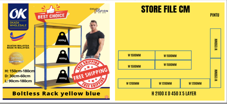 CUSTOMIZE / METAL BOLTLESS RACK SET IN FILE STORE /