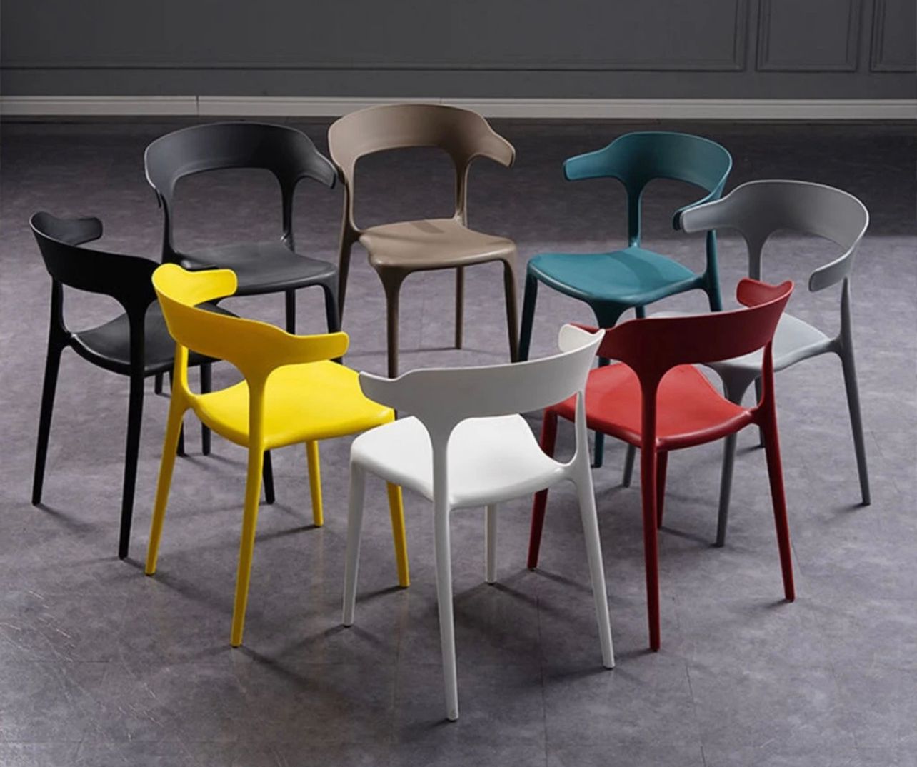 Kenzzo Plastic Chair Kerusi Makan Dining Chair Elegant Chair PP Material Modern style/Esty