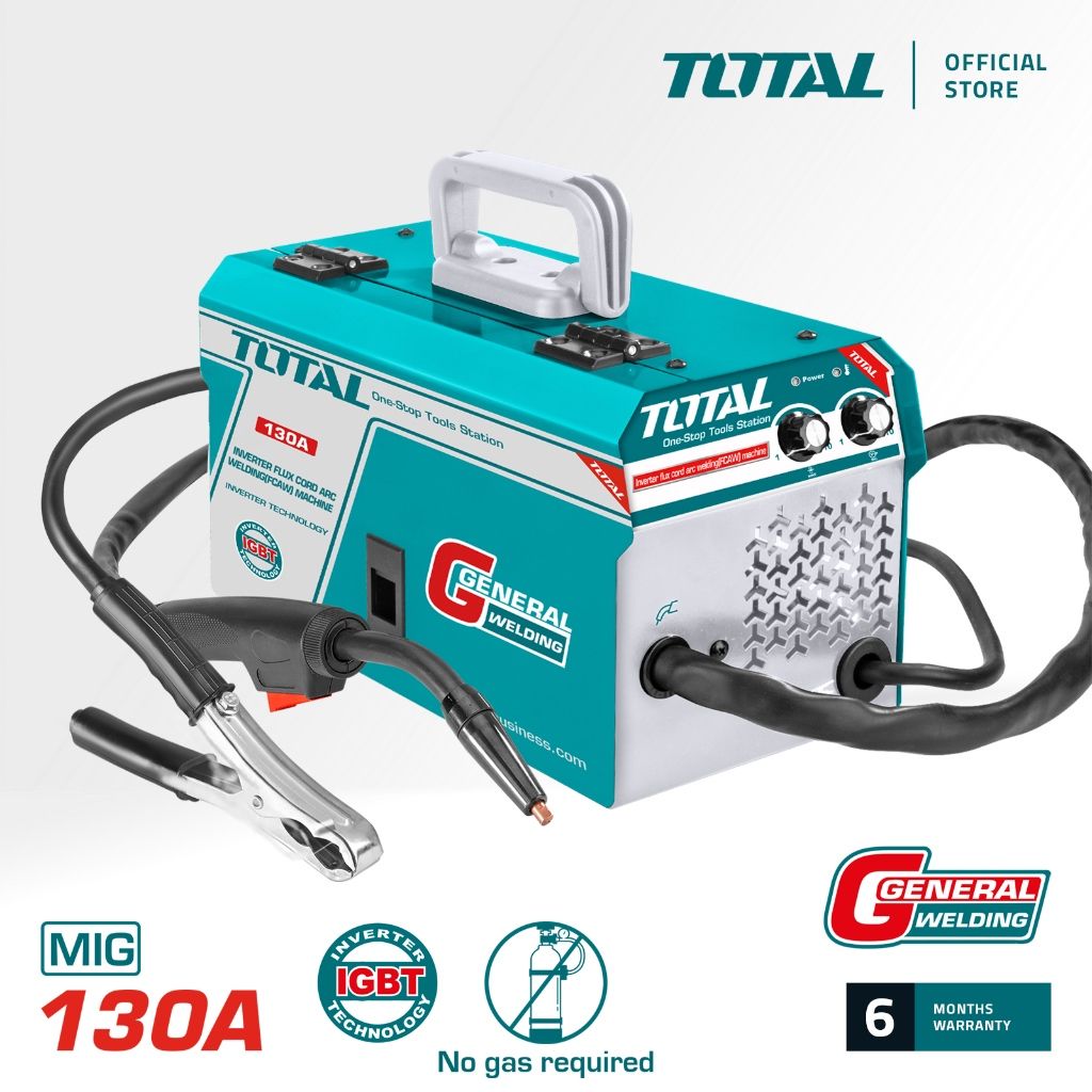 TOTAL INVERTER FLUX CORD ARC WELDING MACHINE + INVERTER FCAW + NO GAS REQUIRED WITH BUILT-IN WIRE FEEDER TFC13012
