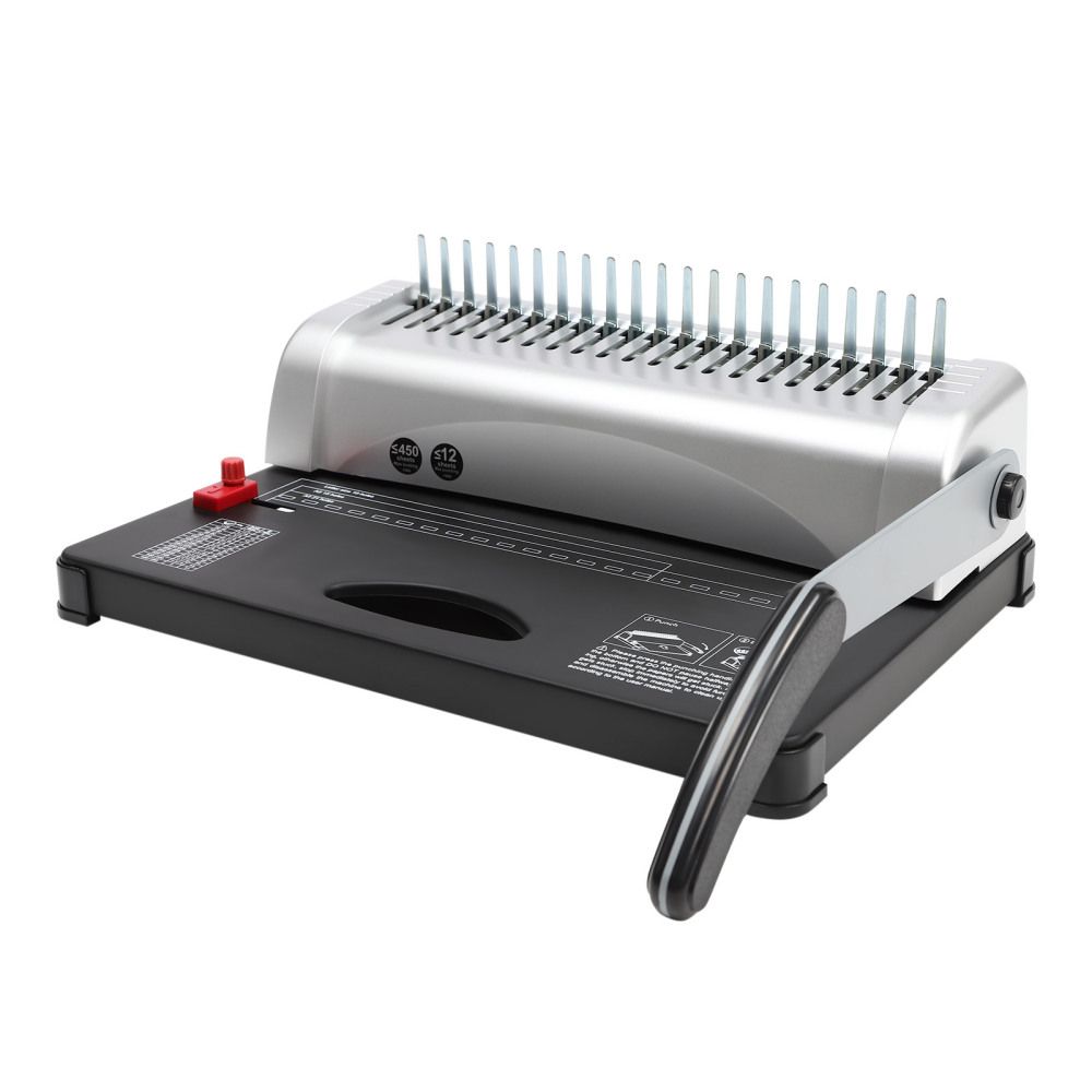 21 Hole Binding Machine Heavy Duty | A4 Comb Binder Up to 450 Sheets with Adjustable Margin + Free 10mm Comb