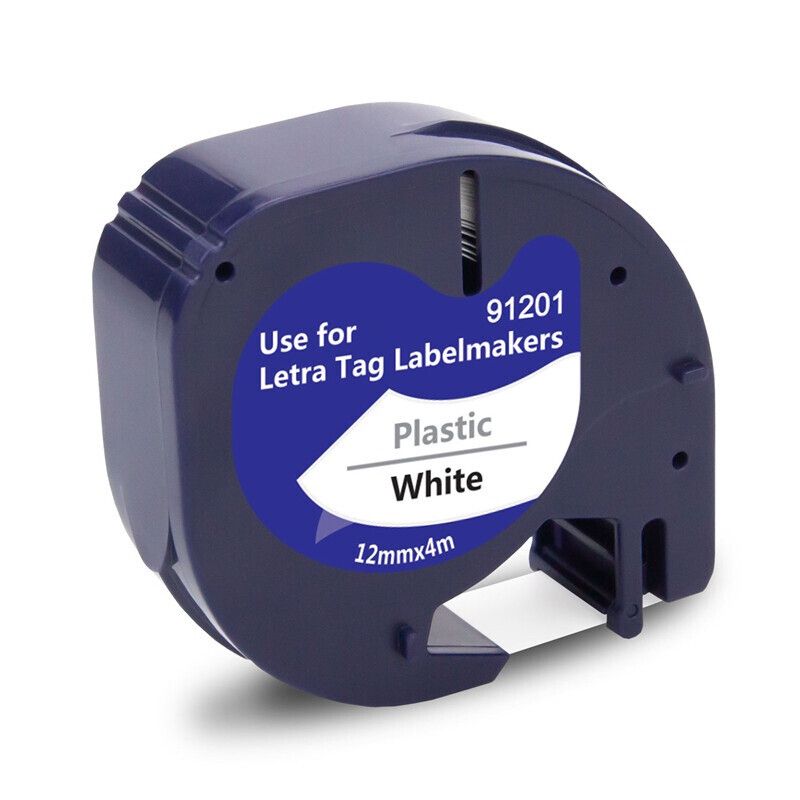 DYMO TLT 91201 LETRATAG PAPER TAPE 12MM X 4M  WHITE