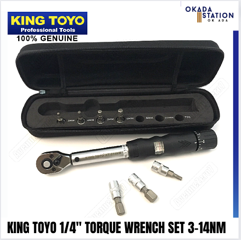 KING TOYO KT-314NM Ratchet Torque Wrench 1/4" 3-14NM / KING YOYO / KT-314NM
