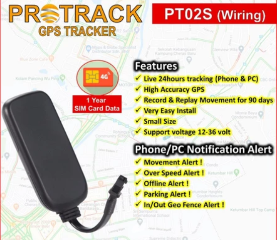 PROTRACK GPS Tracker PT02S # Plug & Play Easy Installation # Sim Card With 1 Year Data Plan