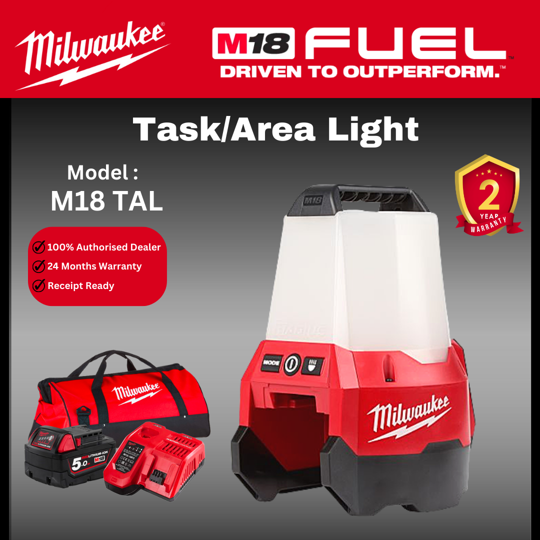MILWAUKEE M18 Task Light / Area Light 2200 Lumen / TAL-0 / Milwaukee Working Light / Torch light / LED Light / Work Light / Lampu Kerja / Milwaukee Light / Milwaukee Lampu