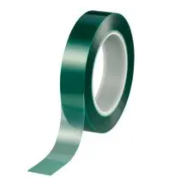 PET GREEN HIGH TEMPERATURE MASKING TAPE 0.08MM X 66M l TAPE PENUTUP | 美纹胶带-12MM