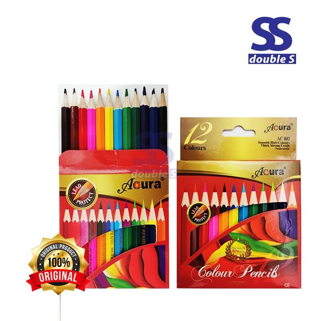 ACURA COLOUR PENCIL SHORT AC-802 12BOX/PAC