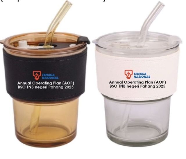 Straw Mug Glass Head With Printing