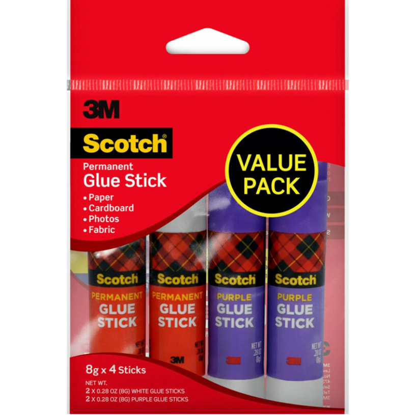 3M SCOTCH GLUE STICK 8G (4 STICKS)