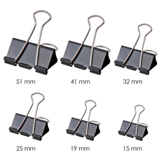 BINDER CLIP -ALL - (12'S / BOX )/BINDER CLIP/ DOUBLE CLIP/ # (15mm) #(19mm)#(25mm)#(32mm)#(41mm)#(51mm)