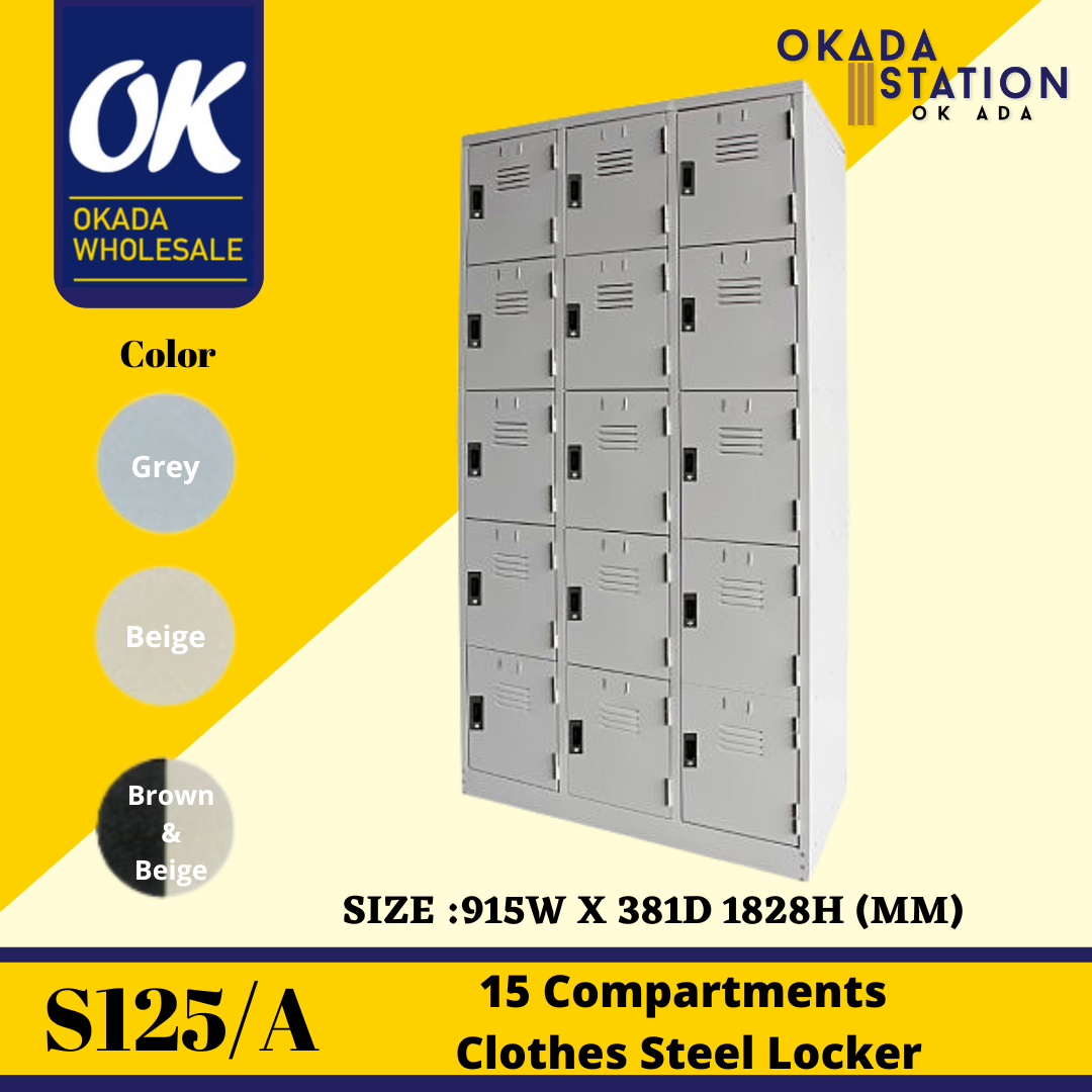 15 Compartments Steel Locker S125/A 15 Compartments Steel Locker / Compartment Locker / Metal Locker / Compartment Cabinet / Metal Cabinet / Cabinet / Steel Locker / 15 Door Cabinet / Locker / Drawer Cabinet