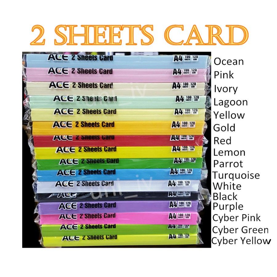 2'sheet Card A4 120 gsm