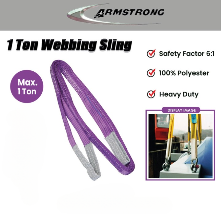 ARMSTRONG 1 TON HEAVY DUTY POLYESTER WEBBING SLING