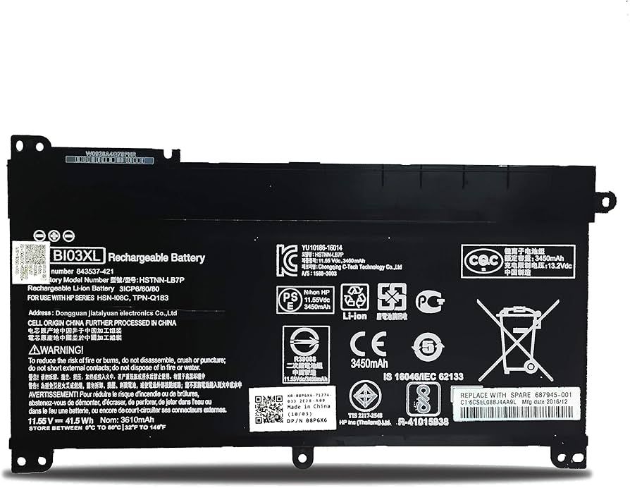 HP Pavilion X360/ProBook X360/Stream 14 Laptop Notebook Battery OEM B103XL ON03XL 843537-421