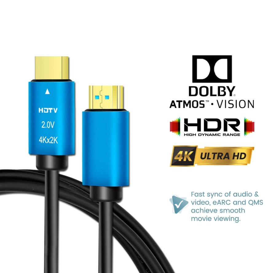 4K@60HZ ULTRA HD 2.0V PREMIUM HIGH SPEED 18GBPS ULTRA 3D HDTV HDMI CABLE