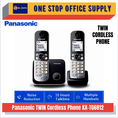 Panasonic TWIN Cordless Phone KX-TG6812 TG6812 House Phone | Office Phone | Landline Phone | Wireless Phone | DECT Phone