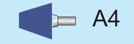 Temo 32*32*6mm Type A4 Vitrified CBN Mounted Point for Stainless Steel - 10pcs/pk
