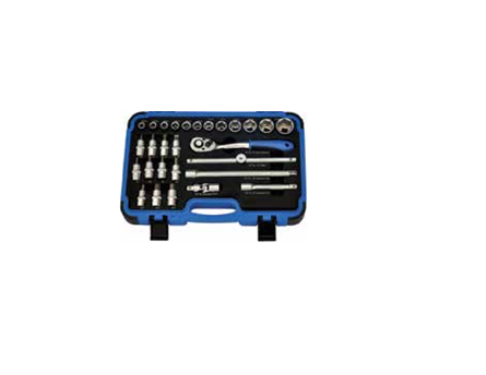 Temo 28Pc 1/2" Dr. Hand Socket Set - Metric