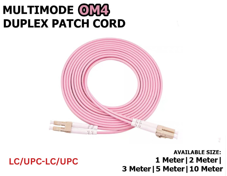 OM4 DUPLEX MULTIMODE FIBER PATCH CORD CABLE LC/UPC-LC/UPC 2.0MM AQUA (1|2|3|5|10M) PCM201