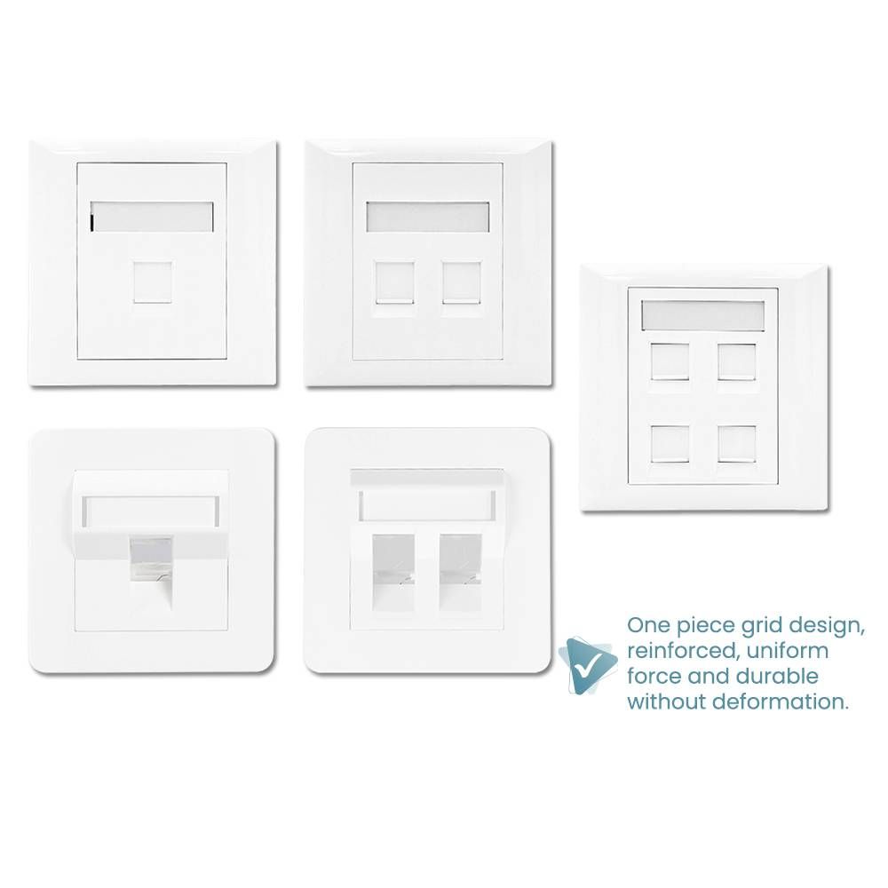 NETWORK TELEPHONE 1 / 2 / 4 PORTS FLAT & DEGREE FACEPLATE
