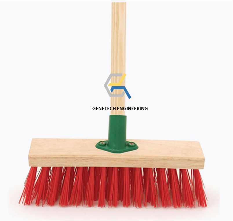 Hard broom with handle