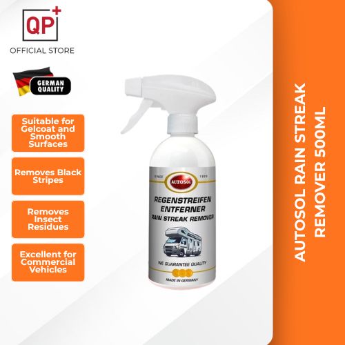 AUTOSOL RAIN STREAK REMOVER 500ML | REMOVE BLACK TOUGH STAIN l PENGHILANG KESAN TITIS HUJAN l 雨痕去除剂-