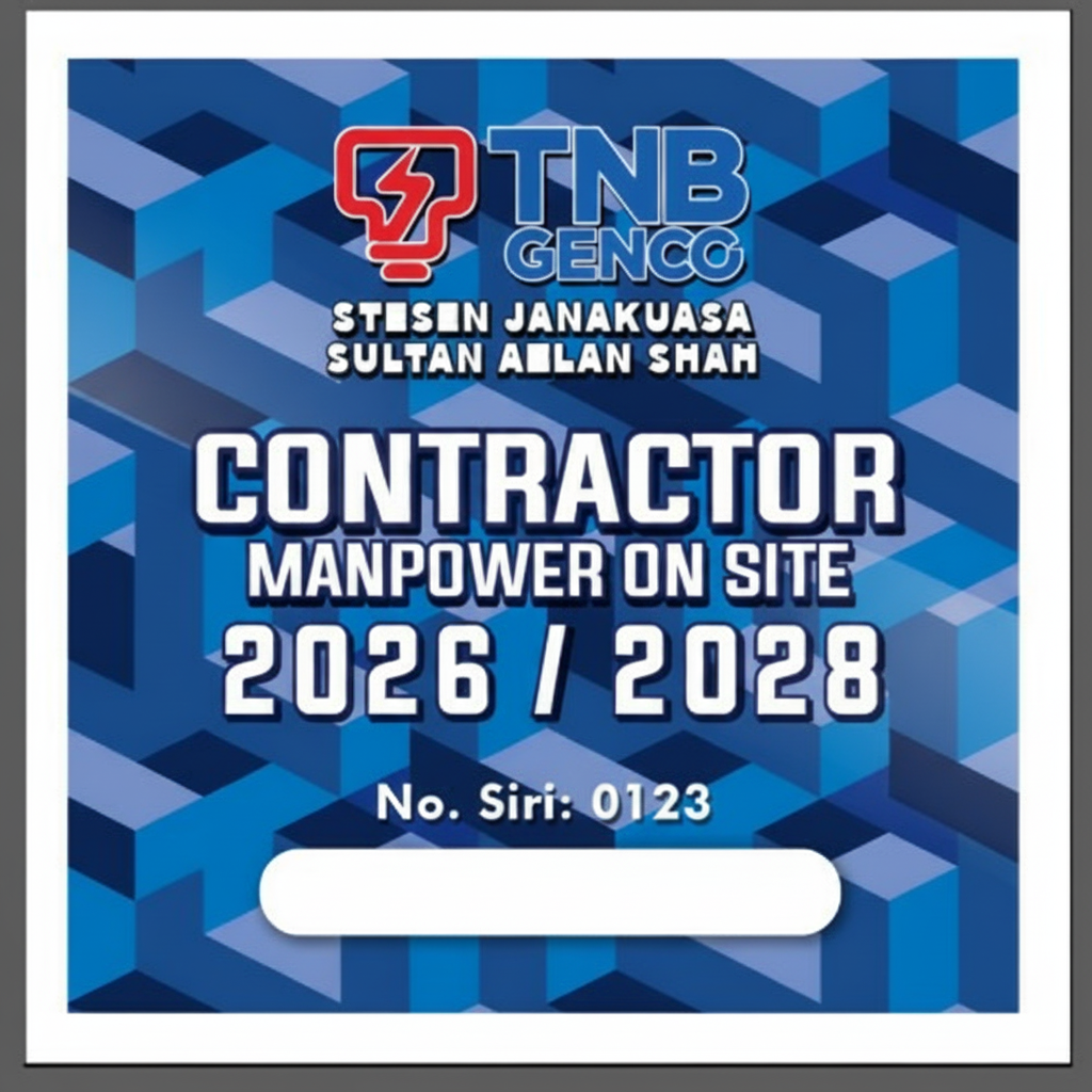 Pelekat Kenderaan CONTRACTOR MANPOWER ON SITE ( Motorsikal)