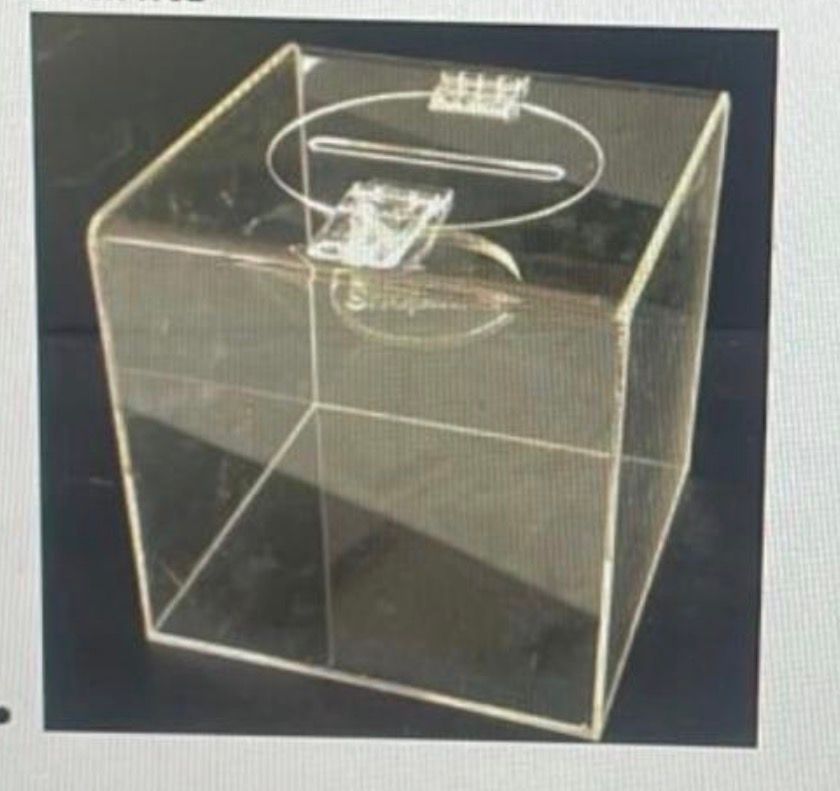 Acrylic Box 20cm x 23cm x 23cm With Lock
