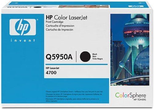 HP 643A Black Original LaserJet Toner Cartridge, Q5950A