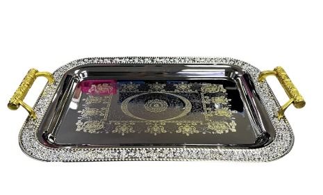 *#Silver Plated Oblong Tray, Dessert Tray, Cake Plate, Home Decoration for Wedding Party / Dulang Majlis