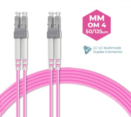 LC-LC 50/125 OM4 MULTIMODE DUPLEX FIBER OPTIC PATCH CABLE 3M 5M 7M 10M 15M 20M
