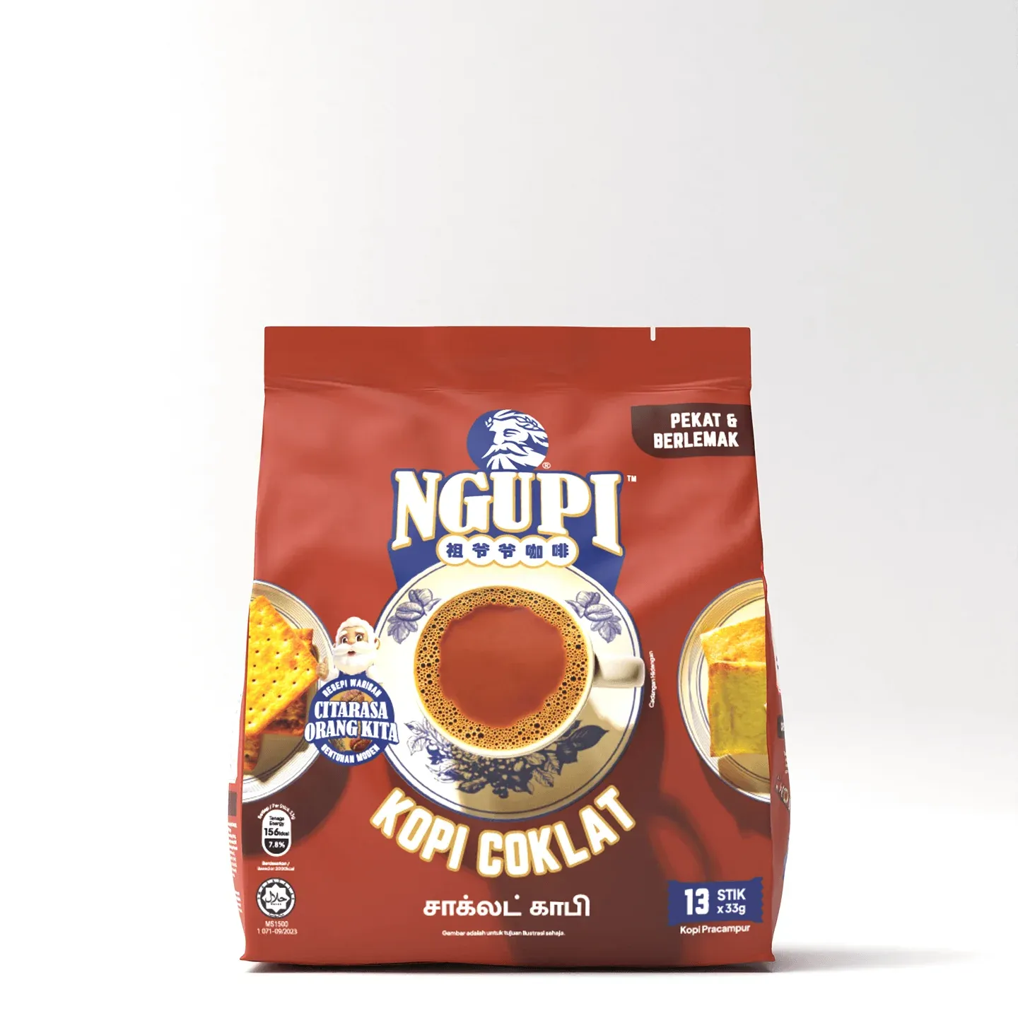 ZUS Ngupi Instant Premix - Kopi Coklat 12 x 18s x12g