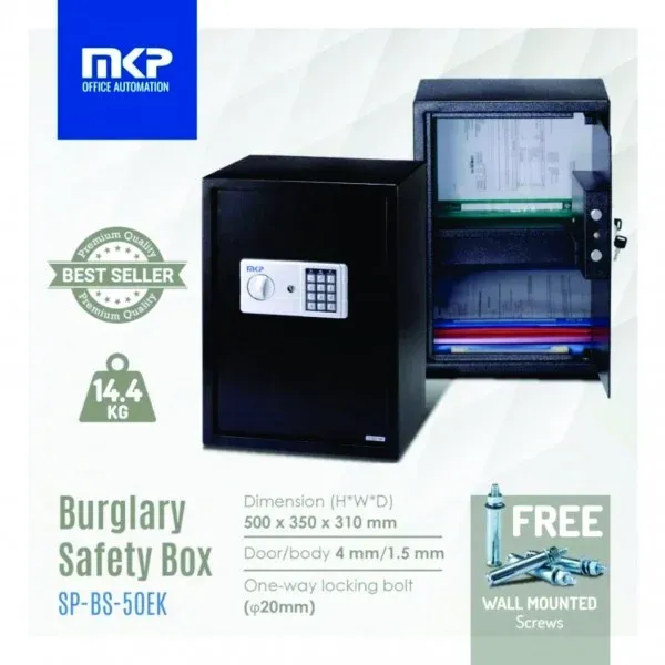 MKP SP-BS-50EK SAFETY BOX / SAFEBOX / BURGLARY SAFE / 50EK / SAFES / PETI BESI - Safe box, security box, safety box, safe deposit box, Office Safe Box, personal safe box, Safe and Lock Box, banker safe, home safe