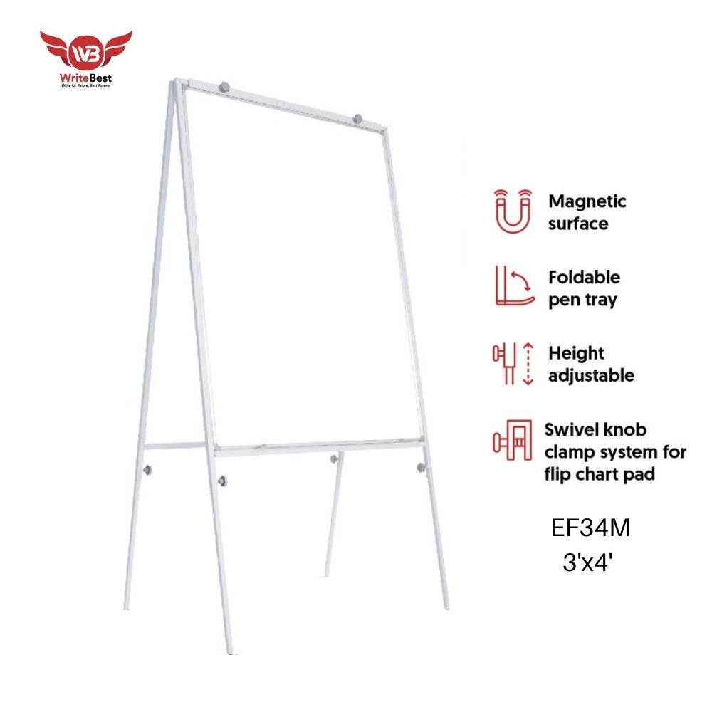 QP [ Writebest Economy Flipchart Board Magnetic EF34M 3'x4' ]