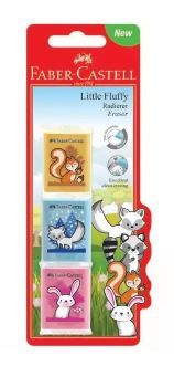 Faber-Castell Little Fluffy Eraser 187033 3pcs/pkt