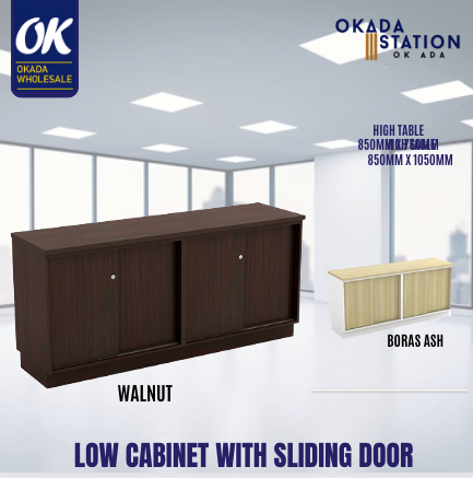 VS OFFICE SIDE CABINET / SIDE CABINET / SLIDING DOOR / SIZE : 1600MM / SIZE 1800MM / CABINET