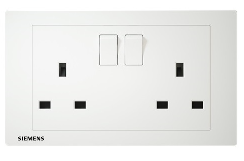 SIEMENS RELFA 5UB1322-3PC01 13A 2GANG SWITCH SOCKET OUTLET (WHITE)