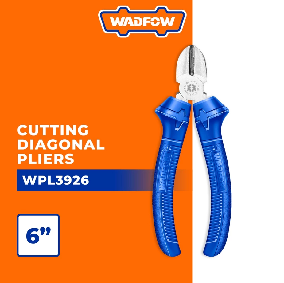 WADFOW DIAGONAL CUTTING PLIERS POLISHED AND ANTI RUST OIL (6" X 160MM) (WPL3926)