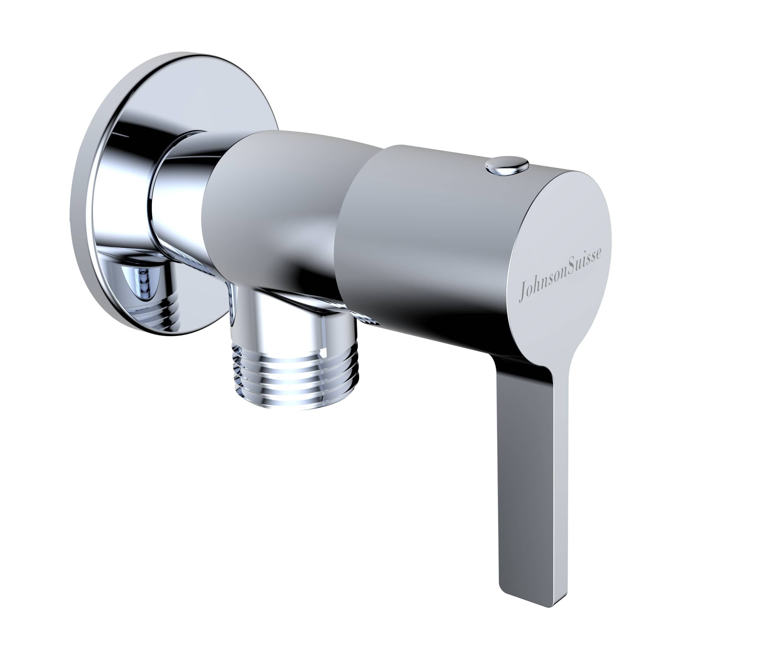 Johnson Suisse Lira 1/2” Angle Valve with Wall Flange