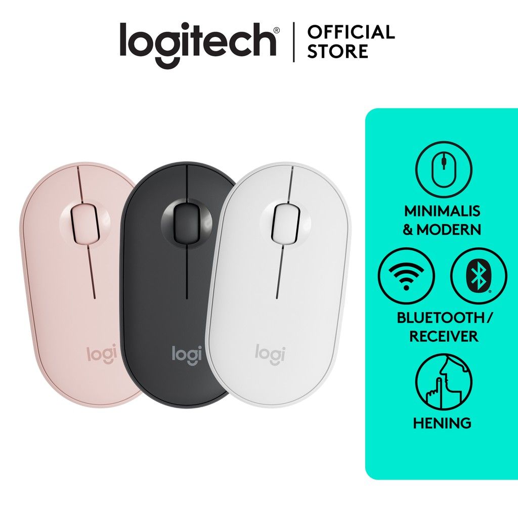 LOGITECH PEBBLE WIRELESS MOUSE M350 Wireless & Bluetooth ORIGINAL