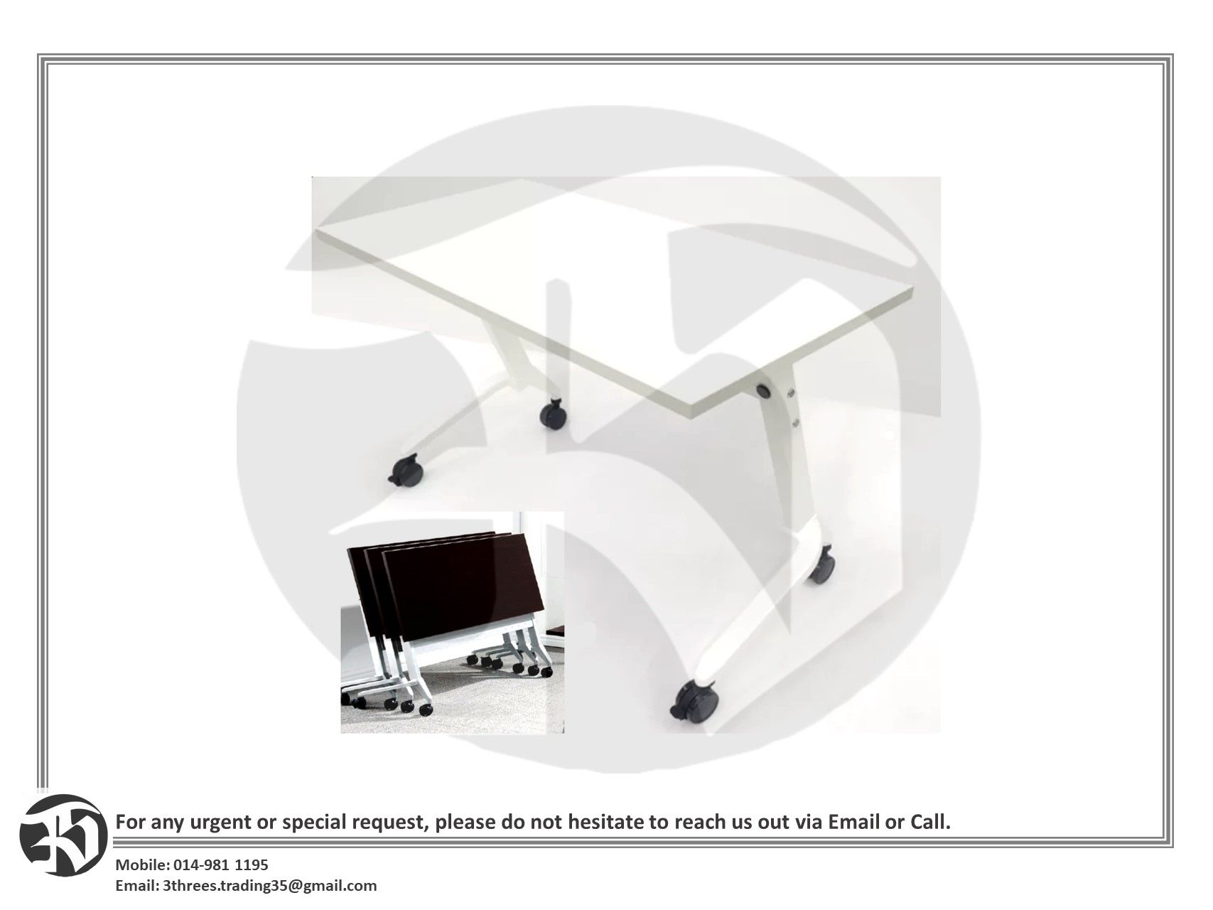 Foldable Office / Meeting Table size 3ft-6ft