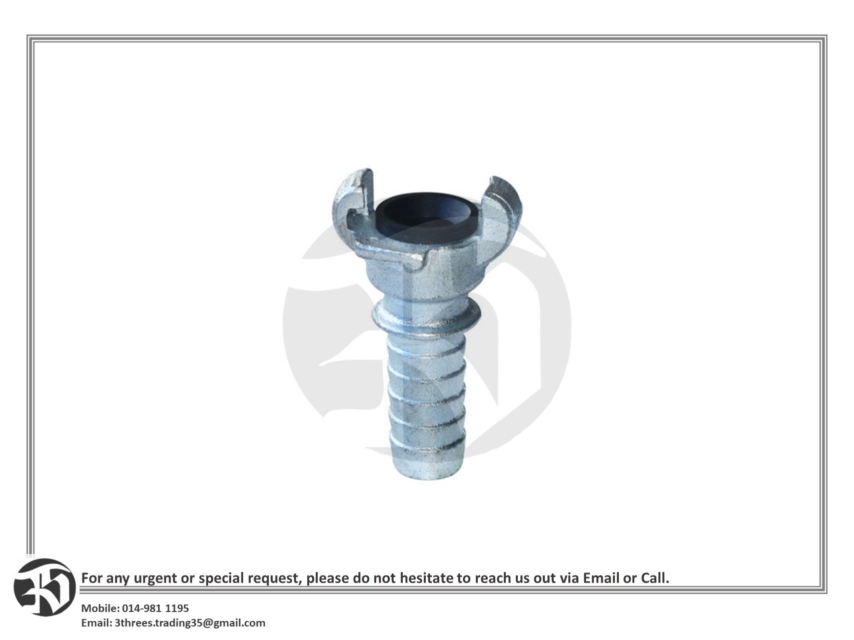 CLAW COUPLING HOSE END 1