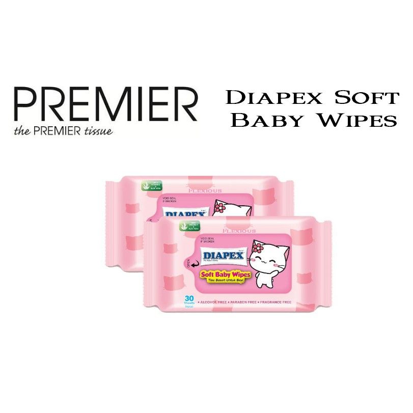 Diapex Soft Baby Wipes 30 sheets
