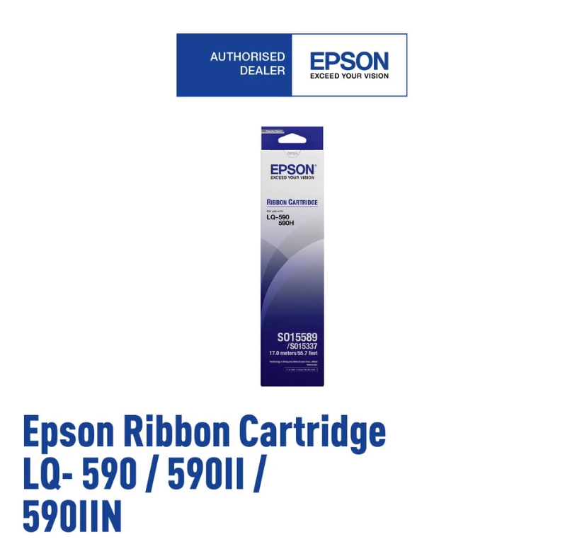 Epson Original LQ590 Ribbon ( S015589 ) LQ- 590 / 590II / 590IIN
