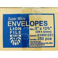 LION FILE SUPER WHITE ENVELOPES (9"x12 3/4") E1W9123 250PCS/BOX
