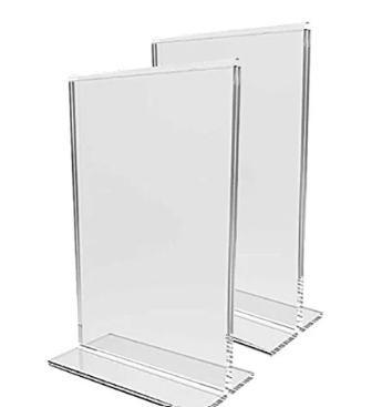ACRYLIC DISPLAY STAND A5 BOTH SIDE VIEW