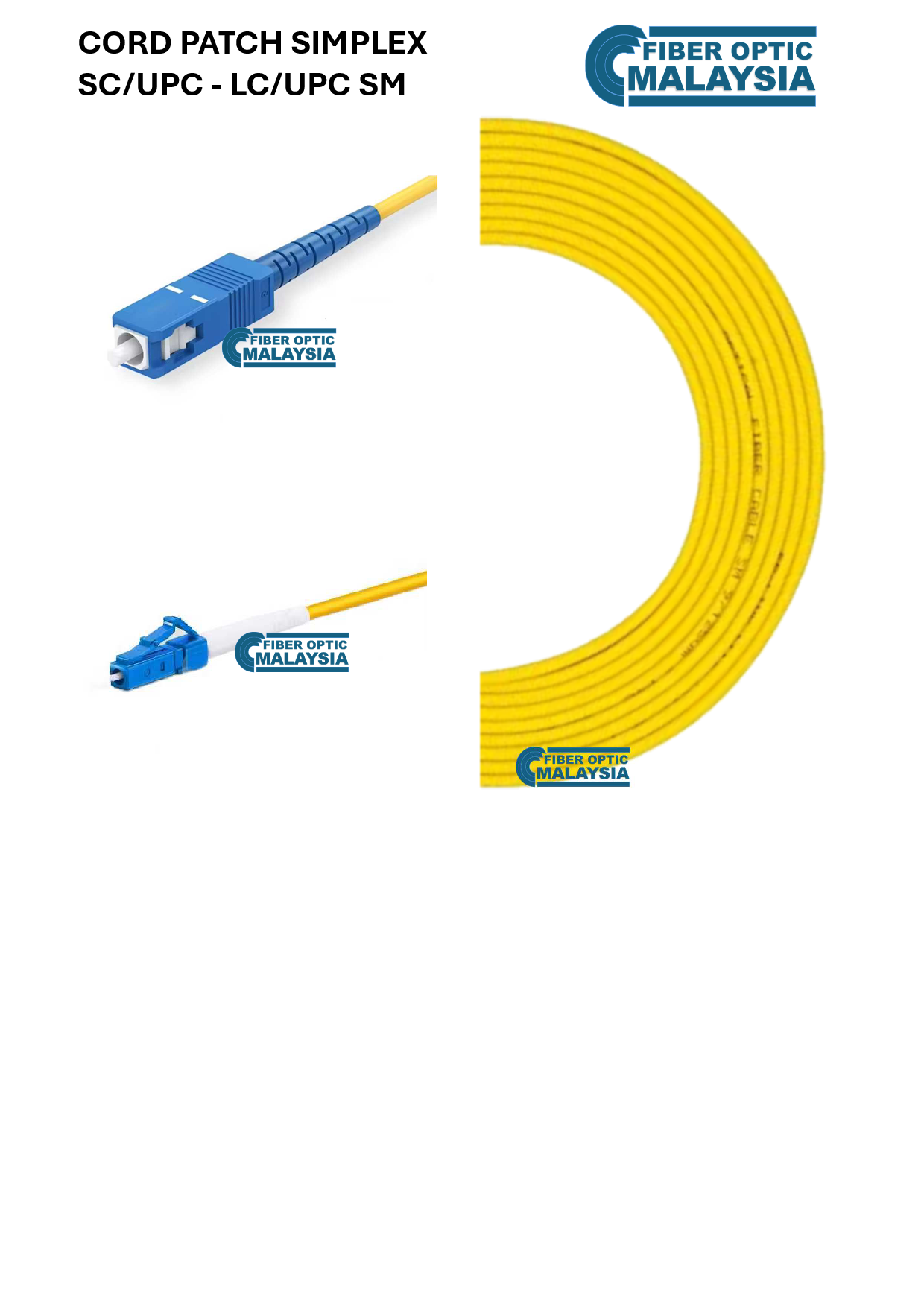 CORD PATCH SC/UPC - LC/UPC SM 11M SIMPLEX PATCHCORD