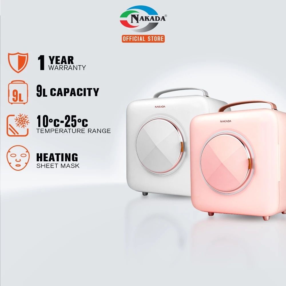 Nakada Beauty Care Fridge NC33 9L LED Light Cooler (For Cosmetic Facial Mask Skincare Makeup)